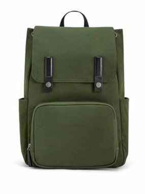 Everlane The Canvas Backpack Forest Green Front Pocket new with tags